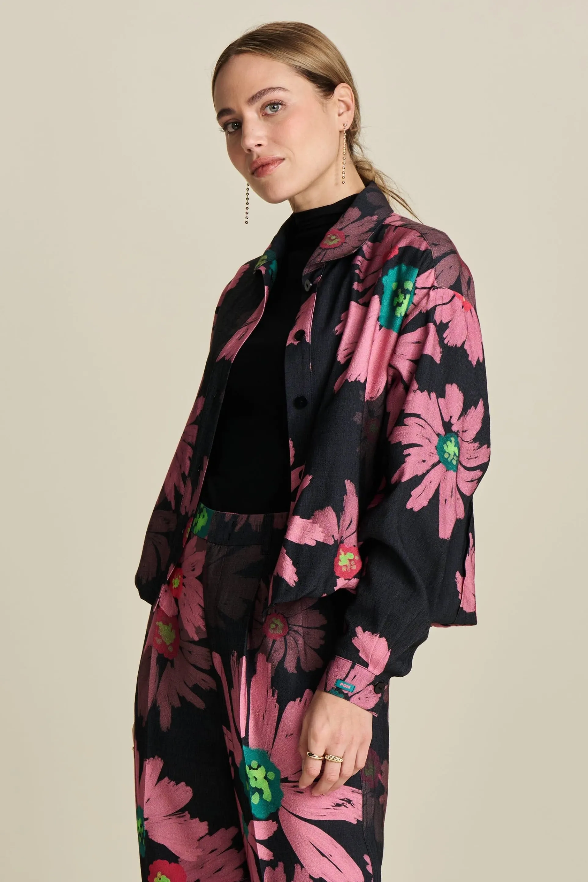 BLOUSE Big Blooming Pink