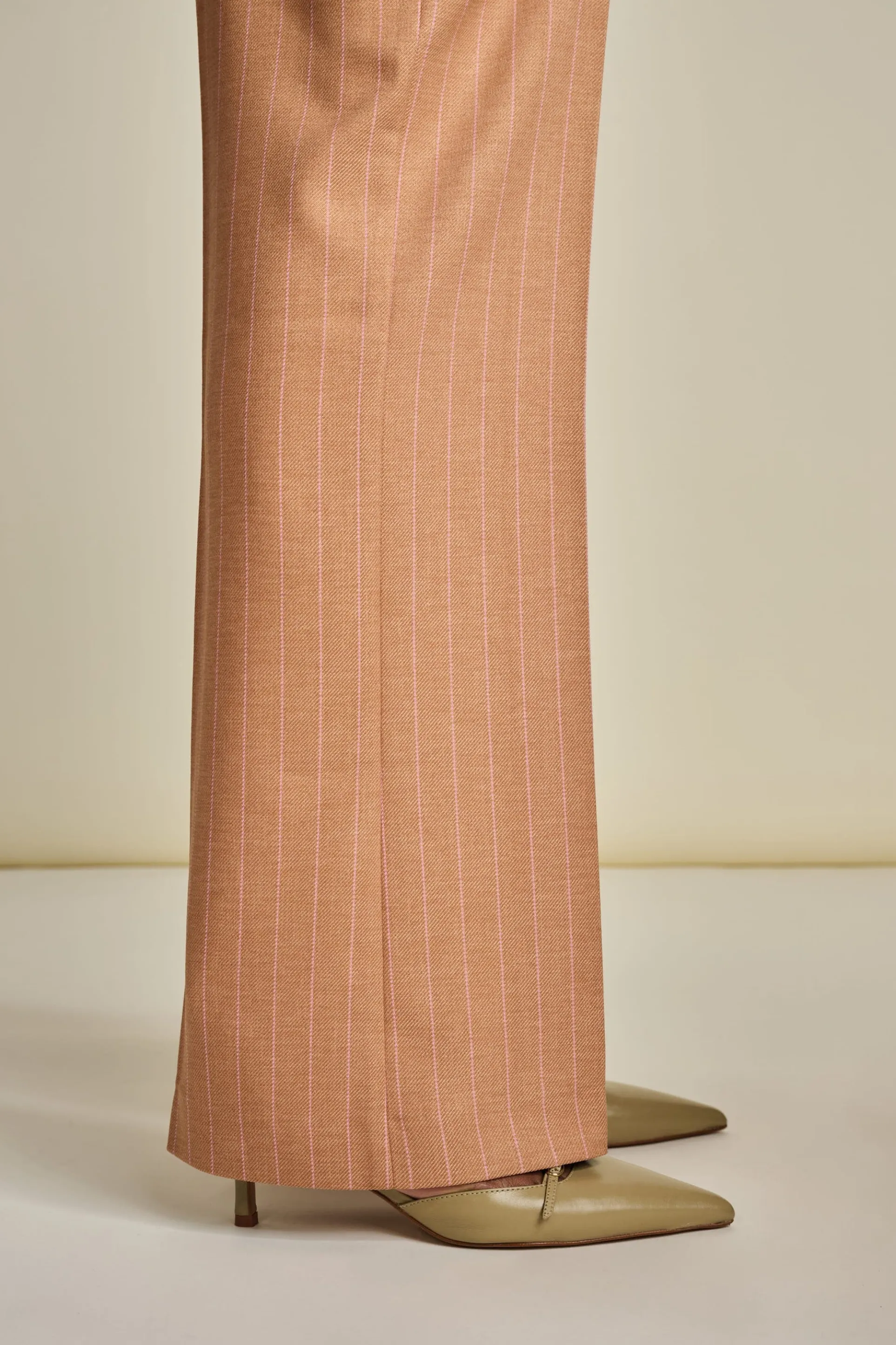 BROEK Striped Sugar Brown