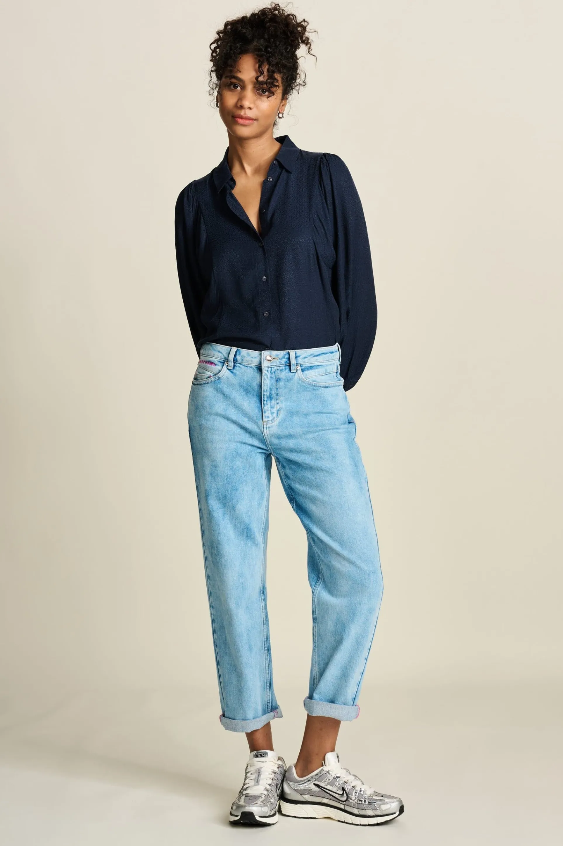 JEANS Eline Straight Mid Blue